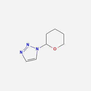 molecular formula C7H11N3O B8188938 1-(oxan-2-yl)-1H-1,2,3-triazole 