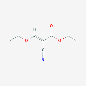 molecular formula C8H11NO3 B8188943 2-Cyano-3-deuterium-3-ethoxy-acrylic acid ethyl ester 