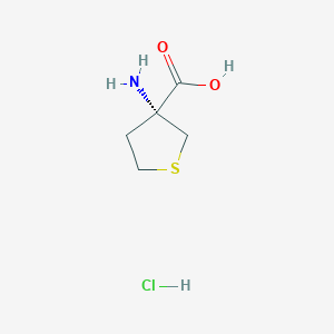 molecular formula C5H10ClNO2S B8188982 (R)-3-Amino-tetrahydro-thiophene-3-carboxylic acid hydrochloride 