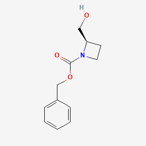 molecular formula C12H15NO3 B8189001 (R)-1-(benzyloxycarbonyl)-2-azetidinemethanol CAS No. 174740-82-0