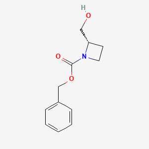 molecular formula C12H15NO3 B8189008 (S)-2-Hydroxymethyl-azetidine-1-carboxylic acid benzyl ester 