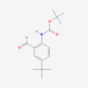molecular formula C16H23NO3 B8189028 (4-tert-Butyl-2-formyl-phenyl)-carbamic acid tert-butyl ester 