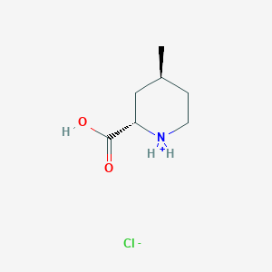 molecular formula C7H14ClNO2 B8189091 (2S,4S)-4-methylpiperidin-1-ium-2-carboxylic acid;chloride 