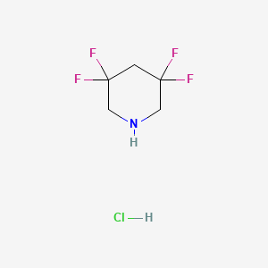 molecular formula C5H8ClF4N B8189127 3,3,5,5-Tetrafluoro-piperidine hydrochloride 