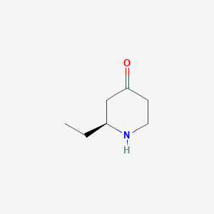 molecular formula C7H13NO B8189147 (S)-2-Ethyl-piperidin-4-one 
