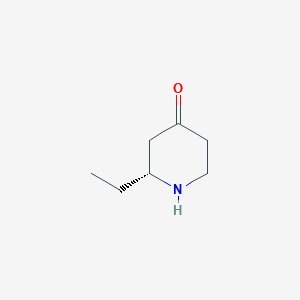molecular formula C7H13NO B8189157 (R)-2-Ethylpiperidin-4-one 