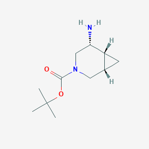 molecular formula C11H20N2O2 B8189159 cis-3-Boc-5-endo-amino-3-aza-bicyclo[4.1.0]heptane 