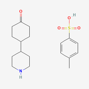 molecular formula C18H27NO4S B8189172 4-Piperidin-4-yl-cyclohexanone tosylate CAS No. 2097068-43-2