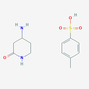 molecular formula C12H18N2O4S B8189176 4-Amino-piperidin-2-one tosylate 