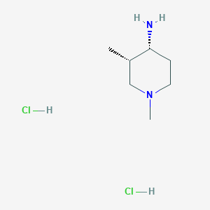 molecular formula C7H18Cl2N2 B8189212 (3S, 4R)-1,3-Dimethyl-piperidin-4-ylamine dihyfrochloride 