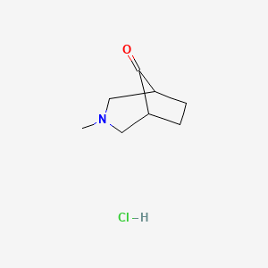 molecular formula C8H14ClNO B8189216 3-Methyl-3-azabicyclo[3.2.1]octan-8-one hydrochloride 
