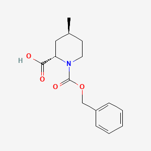 molecular formula C15H19NO4 B8189246 (2S,4S)-1-((Benzyloxy)carbonyl)-4-methylpiperidine-2-carboxylic acid 