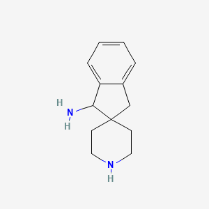 molecular formula C13H18N2 B8189254 1-Amino-spiro[1-amino-indane-2,4'-piperidine] 