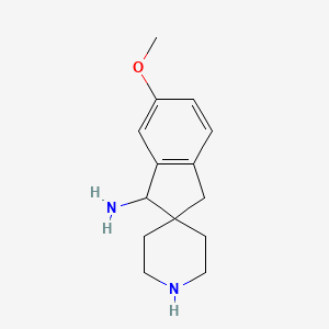 molecular formula C14H20N2O B8189261 1-Amino-6-methoxy-spiro[indane-2,4'-piperidine] 