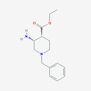 molecular formula C15H22N2O2 B8189270 (3R,4R)-3-Amino-1-benzyl-piperidine-4-carboxylic acid ethyl ester 