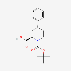 molecular formula C17H23NO4 B8189287 (2R,4R)-1-Boc-4-Phenyl-piperidine-2-dicarboxylic acid 