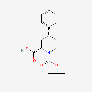 molecular formula C17H23NO4 B8189293 (2S,4R)-1-Boc-4-Phenyl-piperidine-2-dicarboxylic acid 