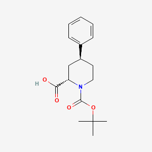 molecular formula C17H23NO4 B8189295 (2S,4S)-1-Boc-4-Phenyl-piperidine-2-dicarboxylic acid 