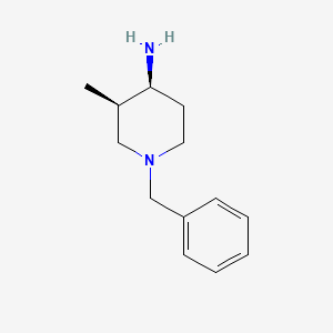 molecular formula C13H20N2 B8189311 4-Piperidinamine, 3-methyl-1-(phenylmethyl)-, cis- 