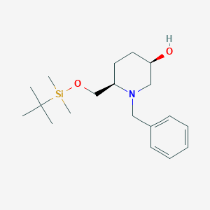 cis-1-Benzyl-6-(tert-butyl-dimethyl-silanyloxymethyl)-piperidin-3-ol
