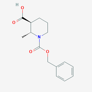 molecular formula C15H19NO4 B8189345 (2R,3S)-1-Cbz-2-Methyl-piperidine-3-carboxylic acid 