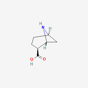 molecular formula C7H11NO2 B8189353 rel-(1R,2S,5R)-6-Aza-bicyclo[3.1.1]heptane-2-carboxylic acid 