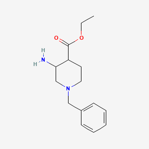 molecular formula C15H22N2O2 B8189372 3-Amino-1-benzyl-piperidine-4-carboxylic acid ethyl ester 
