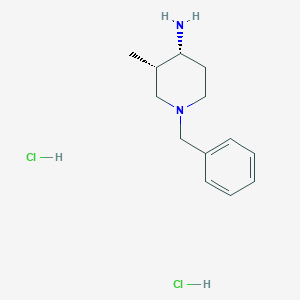 molecular formula C13H22Cl2N2 B8189465 cis-1-Benzyl-3-methyl-piperidin-4-ylamine dihydrochloride 