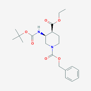 cis-3-tert-Butoxycarbonylamino-piperidine-1,4-dicarboxylic acid 1-benzyl ester 4-ethyl ester