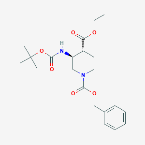 trans-3-tert-Butoxycarbonylamino-piperidine-1,4-dicarboxylic acid 1-benzyl ester 4-ethyl ester