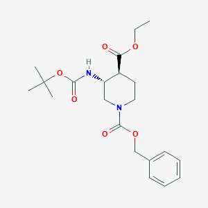 1-O-benzyl 4-O-ethyl (3R,4S)-3-[(2-methylpropan-2-yl)oxycarbonylamino]piperidine-1,4-dicarboxylate