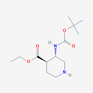 trans-3-tert-Butoxycarbonylamino-piperidine-4-carboxylic acid ethyl ester