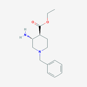 molecular formula C15H22N2O2 B8189549 (3R,4S)-3-Amino-1-benzyl-piperidine-4-carboxylic acid ethyl ester 