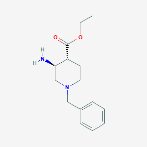 molecular formula C15H22N2O2 B8189556 (3S,4R)-3-Amino-1-benzyl-piperidine-4-carboxylic acid ethyl ester 