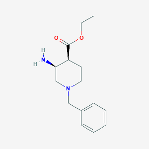 molecular formula C15H22N2O2 B8189560 (3S,4S)-3-Amino-1-benzyl-piperidine-4-carboxylic acid ethyl ester 