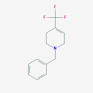 molecular formula C13H14F3N B8189583 1-Benzyl-4-trifluoromethyl-1,2,3,6-tetrahydro-pyridine 