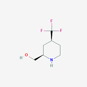 molecular formula C7H12F3NO B8189601 cis-(4-Trifluoromethyl-piperidin-2-yl)-methanol 