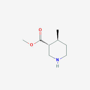 molecular formula C8H15NO2 B8189614 (3R,4S)-Methyl 4-methylpiperidine-3-carboxylate 