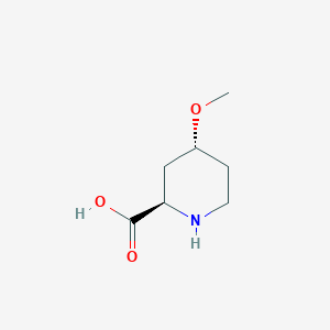 molecular formula C7H13NO3 B8189651 trans-4-Methoxy-piperidine-2-carboxylic acid 
