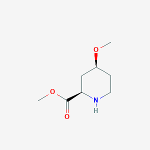 molecular formula C8H15NO3 B8189664 cis-4-Methoxy-piperidine-2-carboxylic acid methyl ester 