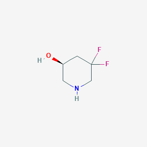 molecular formula C5H9F2NO B8189757 (S)-5,5-Difluoro-piperidin-3-ol 