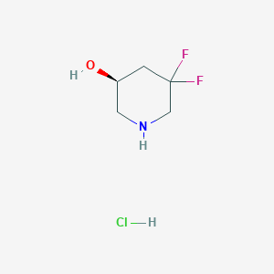 molecular formula C5H10ClF2NO B8189761 (S)-5,5-Difluoro-piperidin-3-ol hydrochloride 