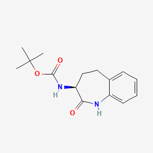 molecular formula C15H20N2O3 B8189767 tert-Butyl (S)-(2-oxo-2,3,4,5-tetrahydro-1H-benzo[b]azepin-3-yl)carbamate 