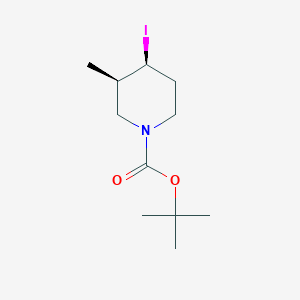 molecular formula C11H20INO2 B8189779 cis-4-Iodo-3-methyl-piperidine-1-carboxylic acid tert-butyl ester 