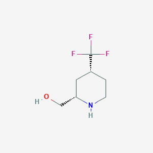molecular formula C7H12F3NO B8189856 (2S,4R)-(4-Trifluoromethyl-piperidin-2-yl)-methanol 
