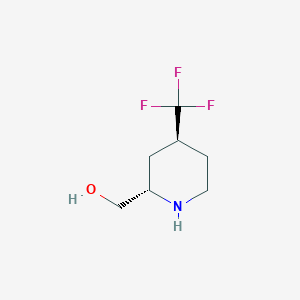 molecular formula C7H12F3NO B8189859 (2S,4S)-(4-Trifluoromethyl-piperidin-2-yl)-methanol 