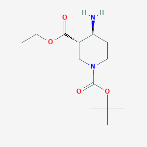 molecular formula C13H24N2O4 B8189872 (3S,4S)-1-Boc-4-amino-piperidine-3-carboxylic acid ethyl ester 