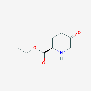 molecular formula C8H13NO3 B8189892 (R)-5-Oxo-piperidine-2-carboxylic acid ethyl ester 
