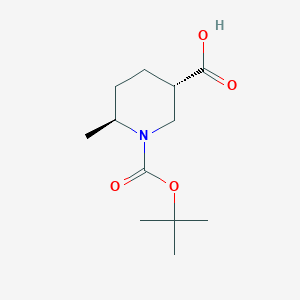 molecular formula C12H21NO4 B8189913 (3S,6S)-1-Boc-6-methyl-piperidine-3-carboxylic acid 