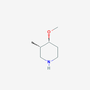 molecular formula C7H15NO B8189954 (3S,4R)-4-Methoxy-3-methyl-piperidine 